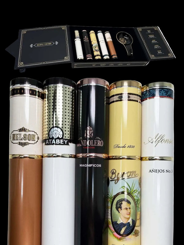 Selected Tobacco Deluxe Edition 5 Cigar Sampler with Ashtray