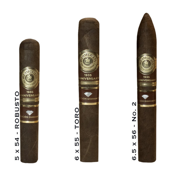 Montecristo 1935 Anniversary Edicion Diamante No. 2 (6.5" x 56)