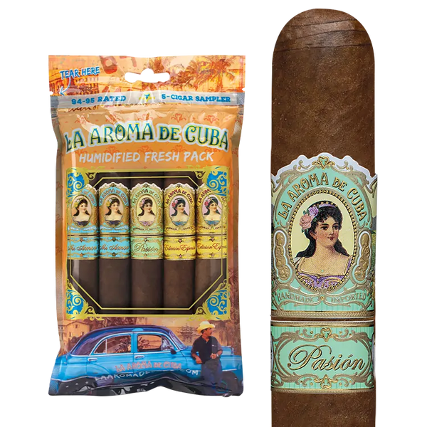 La Aroma de Cuba 94-95 Rated Fresh Pack Sampler (Orange) La Aroma de Cuba 94-95 Rated Fresh Pack Sampler (Orange)