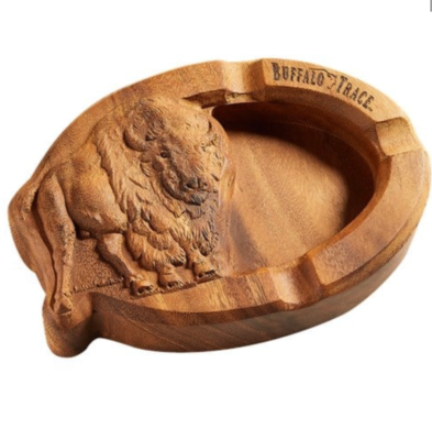 Buffalo Trace Wooden 3 Finger Ashtray