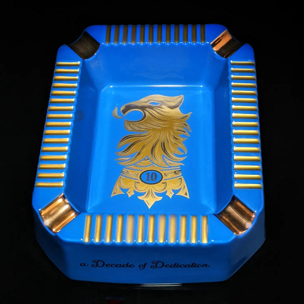 Undercrown Limited Edition Blue and Gold Ashtray – Pyramid